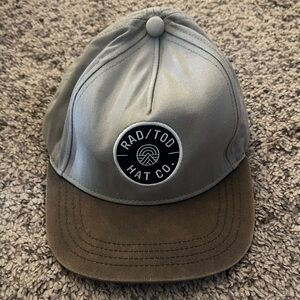 Two-Tone Gray and Brown Baseball Cap